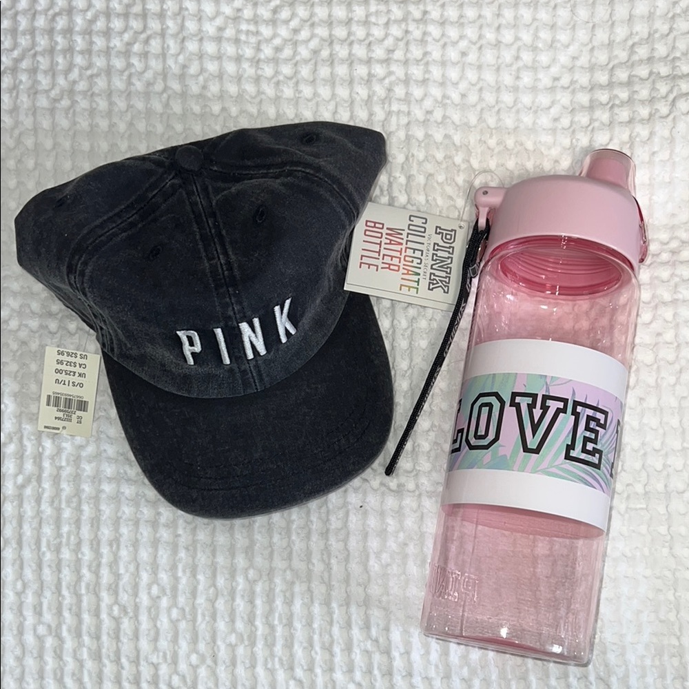 PINK Victoria's Secret Baseball Cap and Water Bottle Set